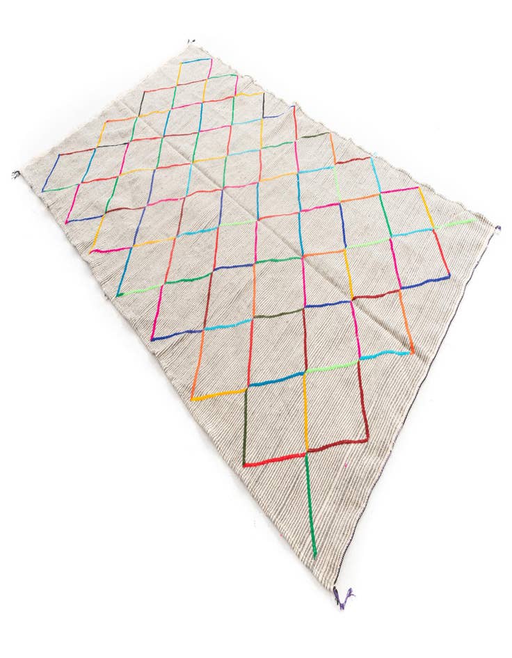 Detail image of  5' x 8'  Hand Knotted Moroccan Wool Rug