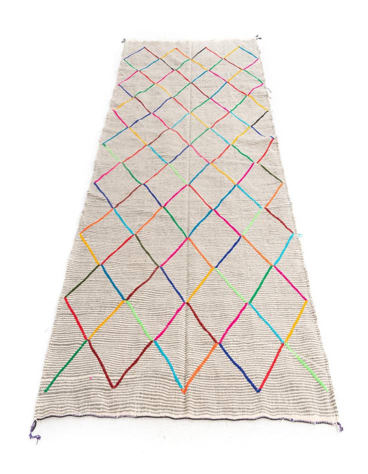 Detail image of  5' x 8'  Hand Knotted Moroccan Wool Rug