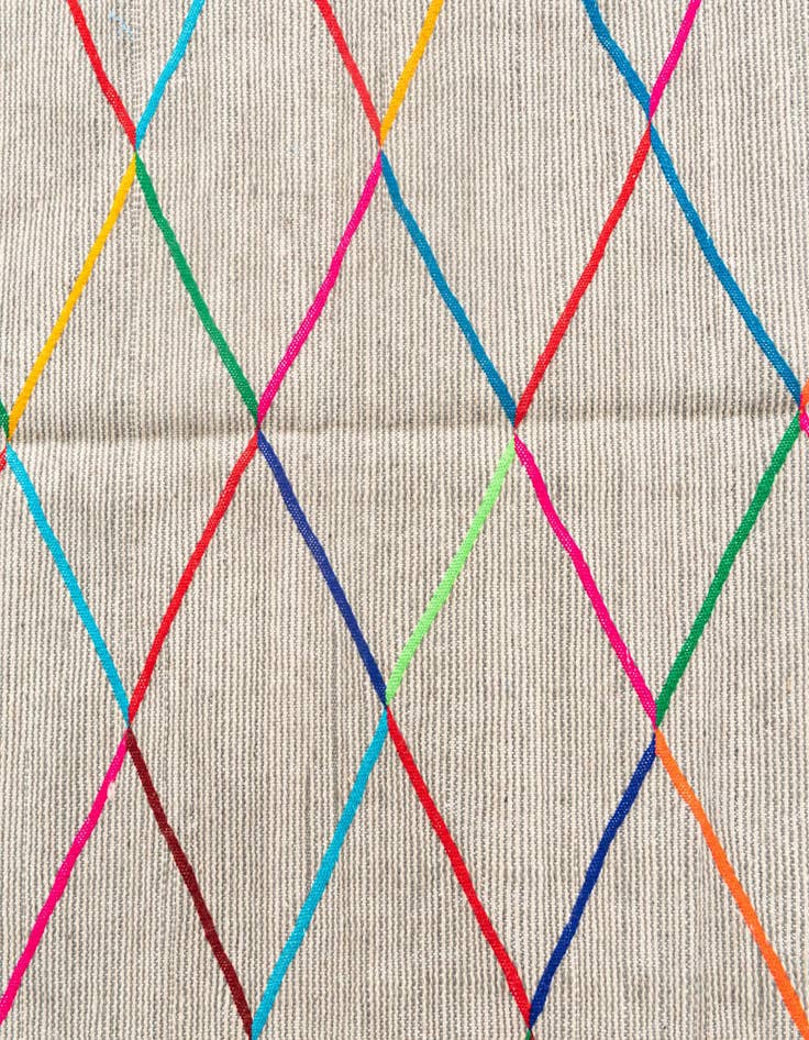 Detail image of  5' x 8'  Hand Knotted Moroccan Wool Rug