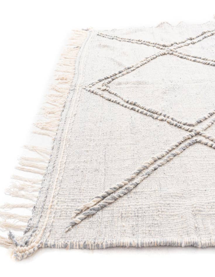 Detail image of  6' 4 x 9' 8  Hand Knotted Moroccan Wool Rug