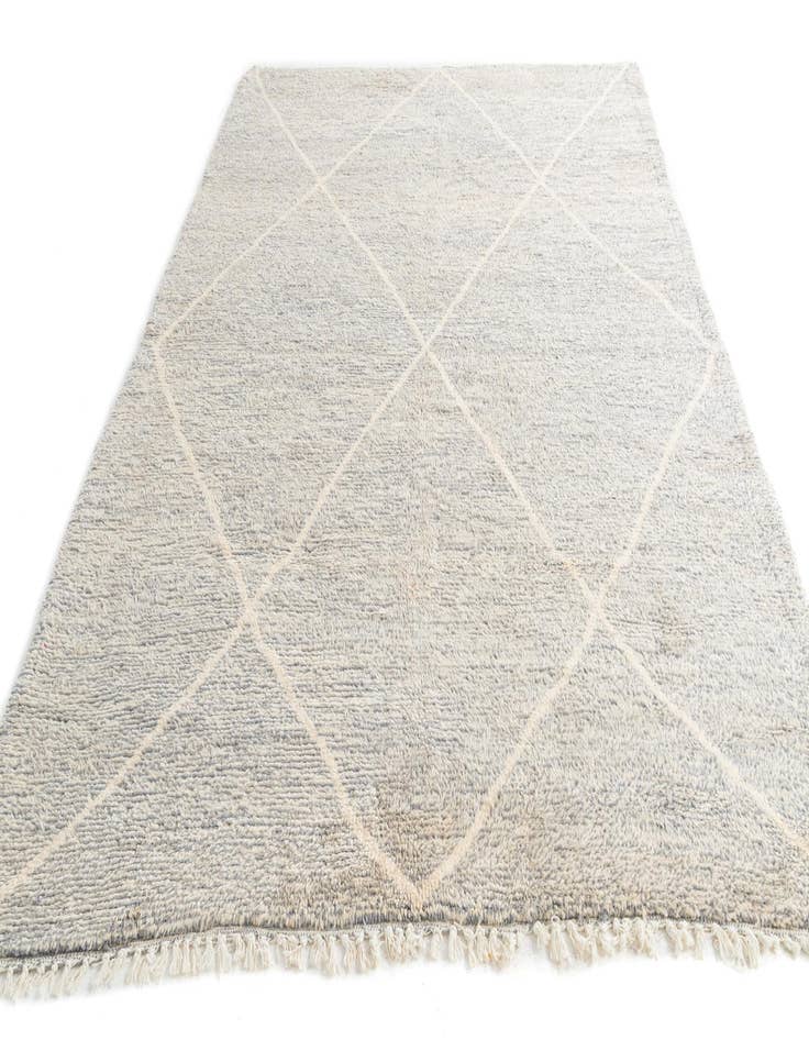 Detail image of  6' 9 x 9' 5  Hand Knotted Moroccan Wool Rug