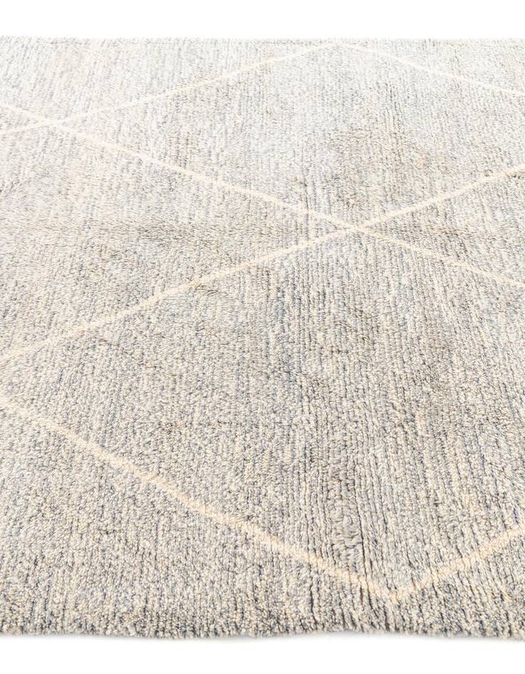 Detail image of  6' 9 x 9' 5  Hand Knotted Moroccan Wool Rug