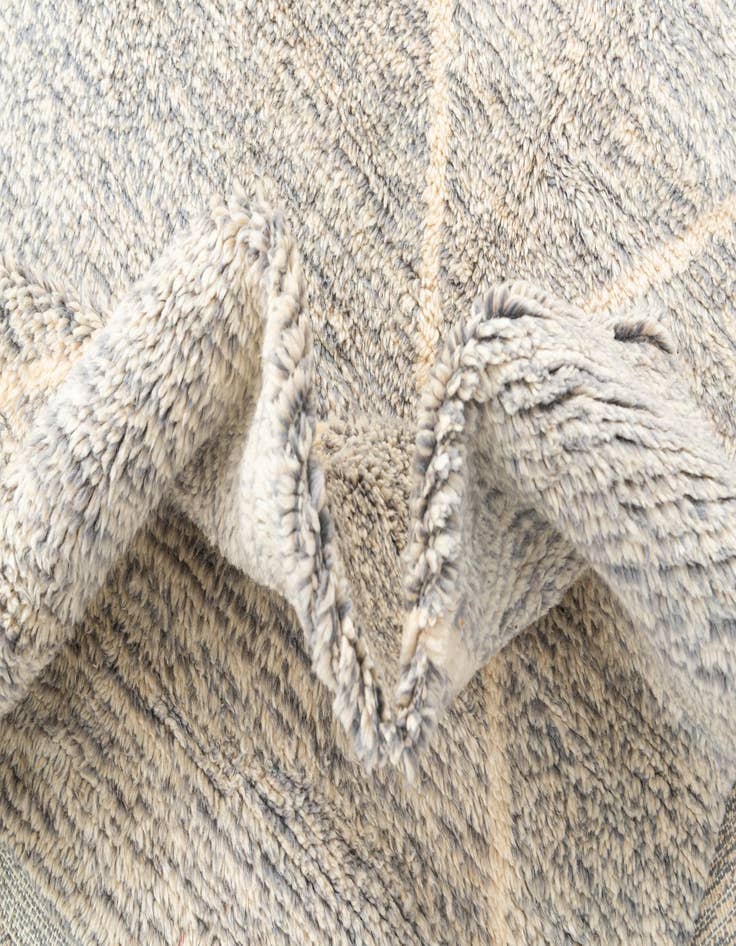 Detail image of  6' 9 x 9' 5  Hand Knotted Moroccan Wool Rug