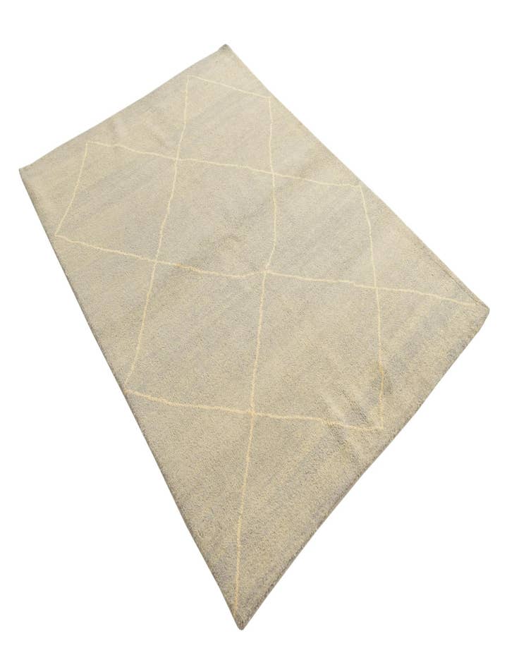 Detail image of  4' 8 x 6' 5  Hand Knotted Moroccan Wool Rug