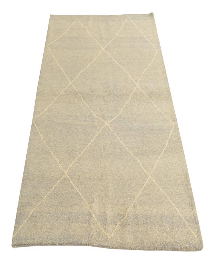 Detail image of  4' 8 x 6' 5  Hand Knotted Moroccan Wool Rug