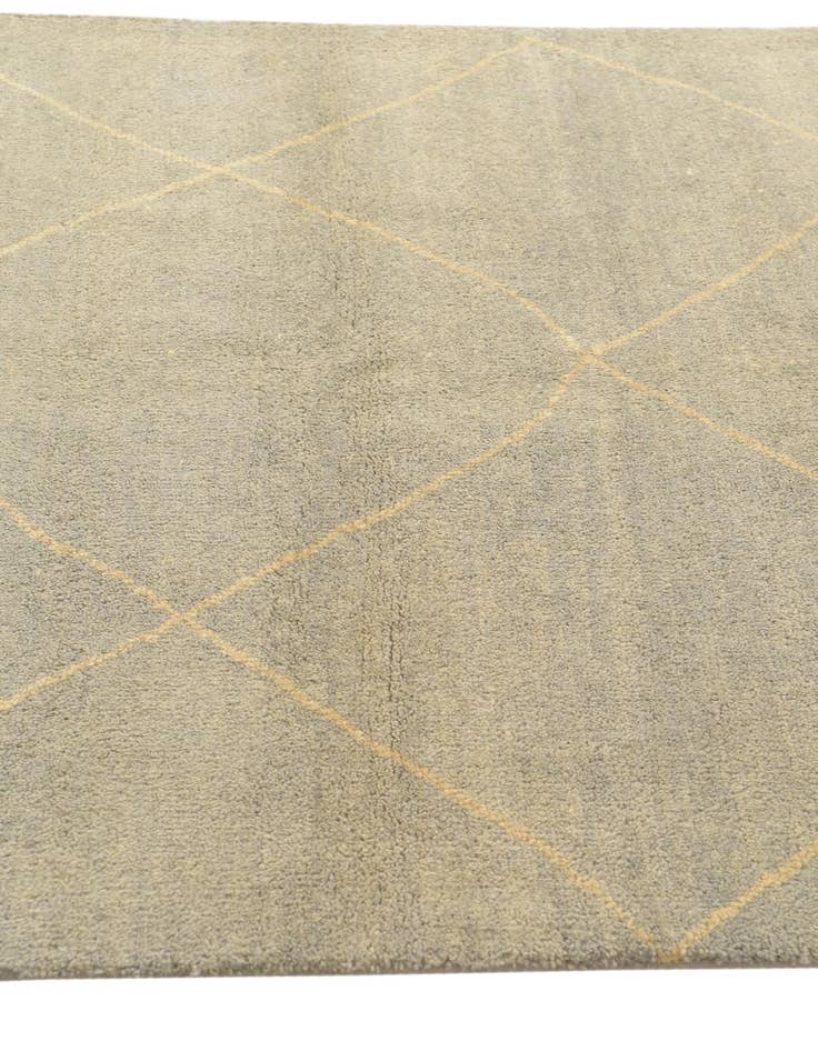 Detail image of  4' 8 x 6' 5  Hand Knotted Moroccan Wool Rug