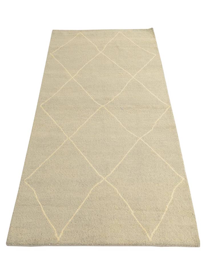 Detail image of  4' 8 x 6' 6  Hand Knotted Moroccan Wool Rug