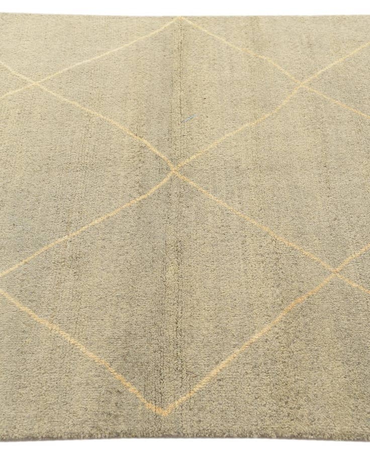 Detail image of  4' 8 x 6' 6  Hand Knotted Moroccan Wool Rug