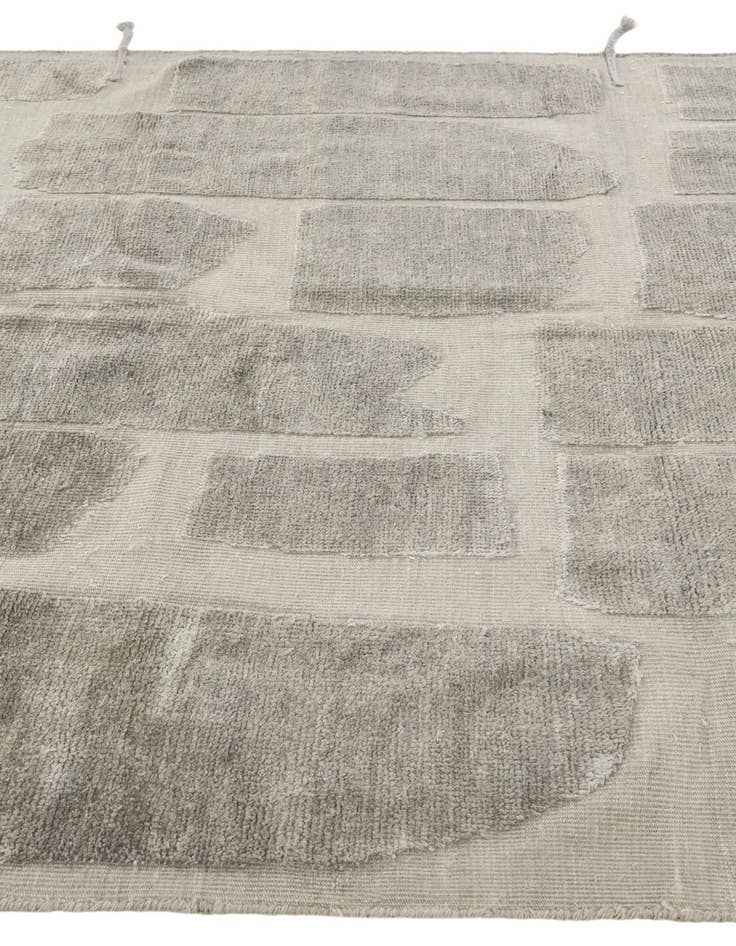 Detail image of  6' 4 x 10'  Hand Knotted Moroccan Wool Rug