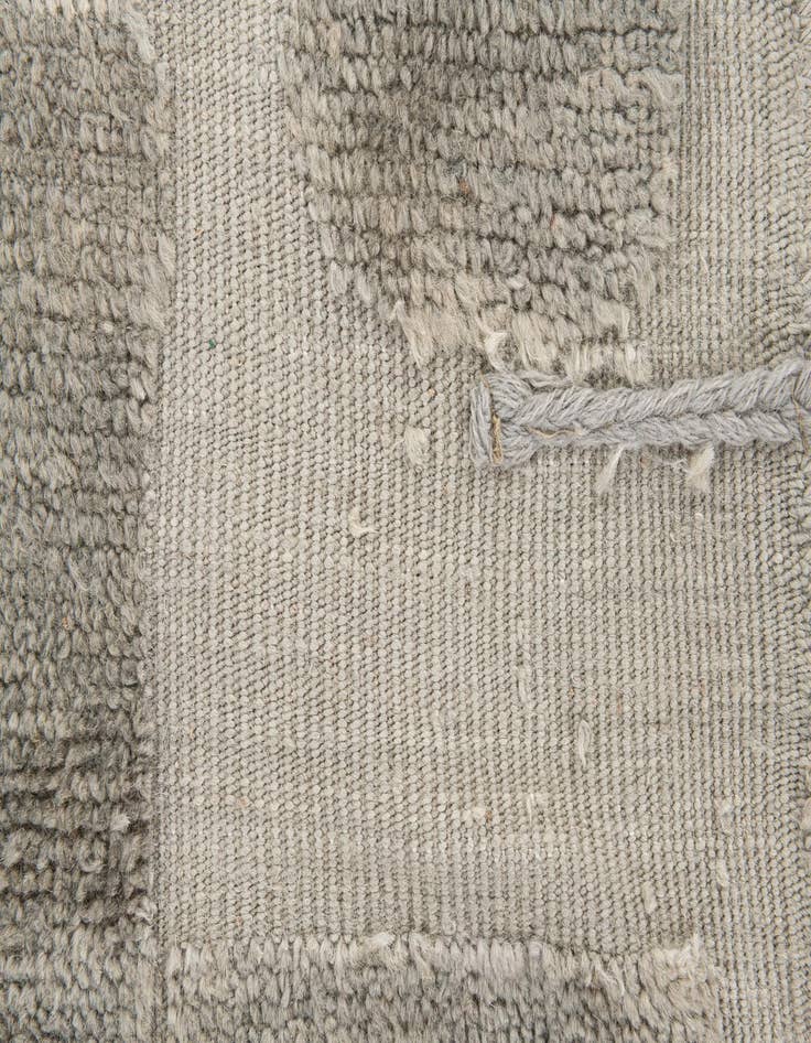 Detail image of  6' 4 x 10'  Hand Knotted Moroccan Wool Rug