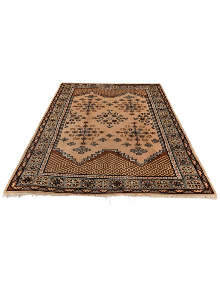 Detail image of  6' 6 x 9' 7  Hand Knotted Moroccan Wool Rug