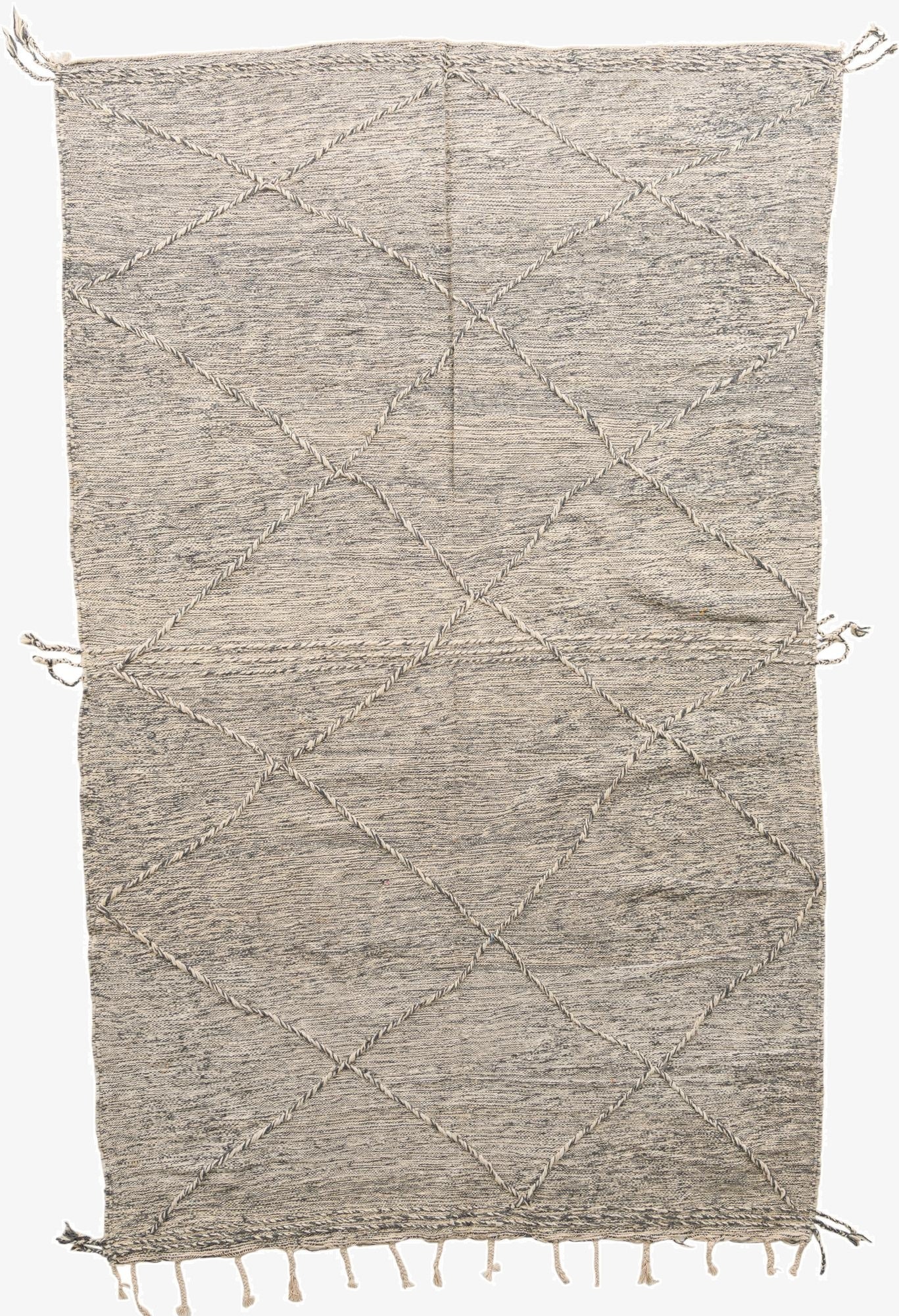  6' 7 x 10' 7  Hand Knotted Moroccan Wool Rug