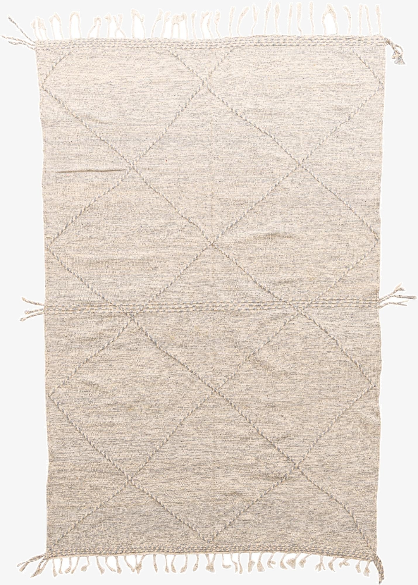  6' 5 x 9' 9  Hand Knotted Moroccan Wool Rug