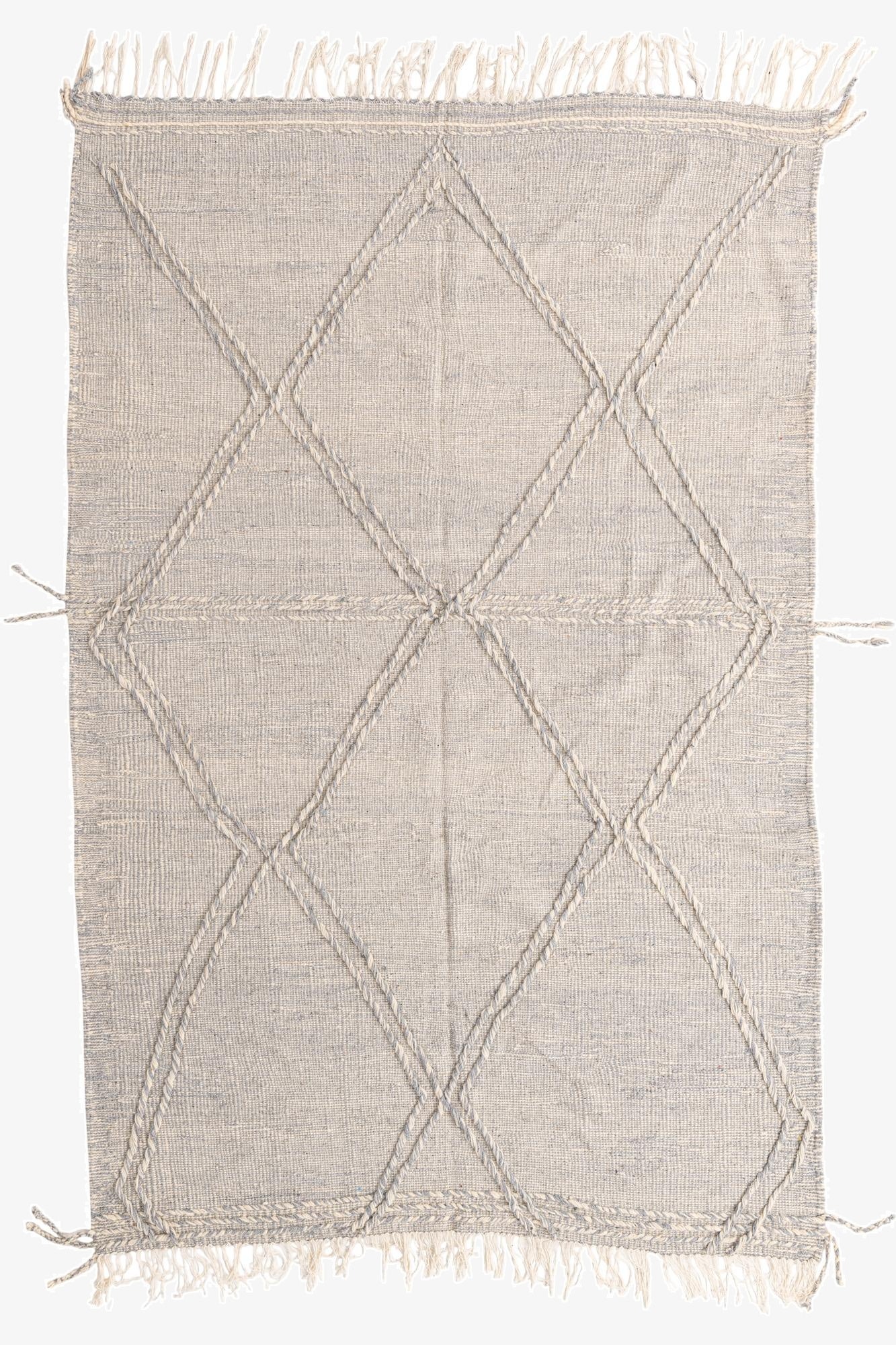  6' 4 x 9' 8  Hand Knotted Moroccan Wool Rug