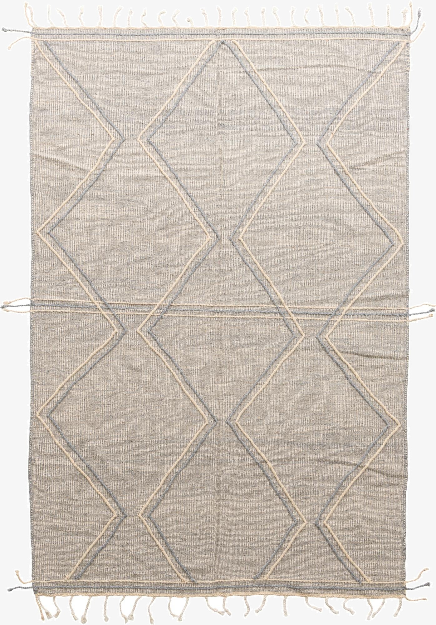  6' 7 x 10'  Hand Knotted Moroccan Wool Rug