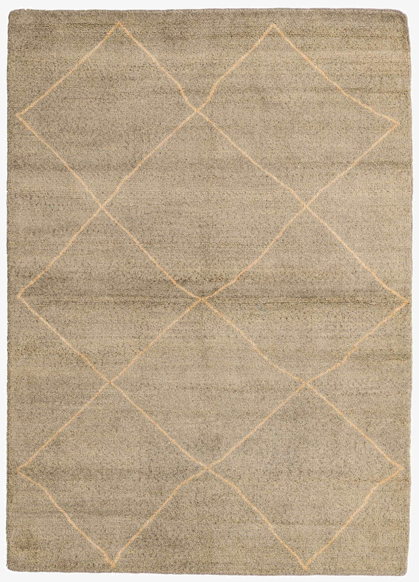  4' 8 x 6' 6  Hand Knotted Moroccan Wool Rug