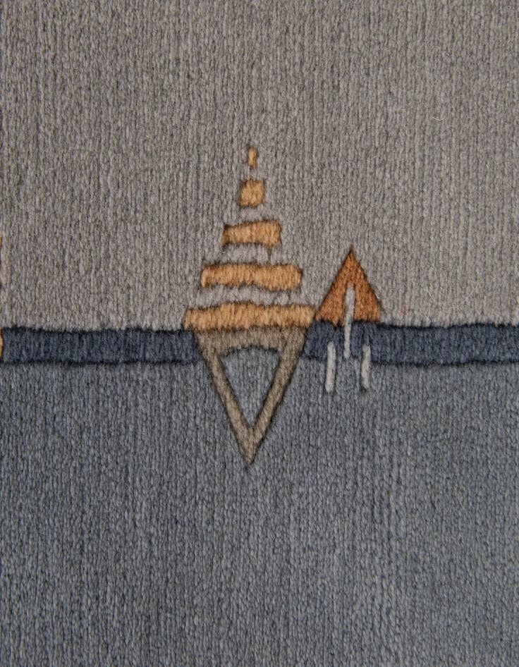 Detail image of  4' 9 x 6' 7  Hand Knotted Nepal Wool Rug