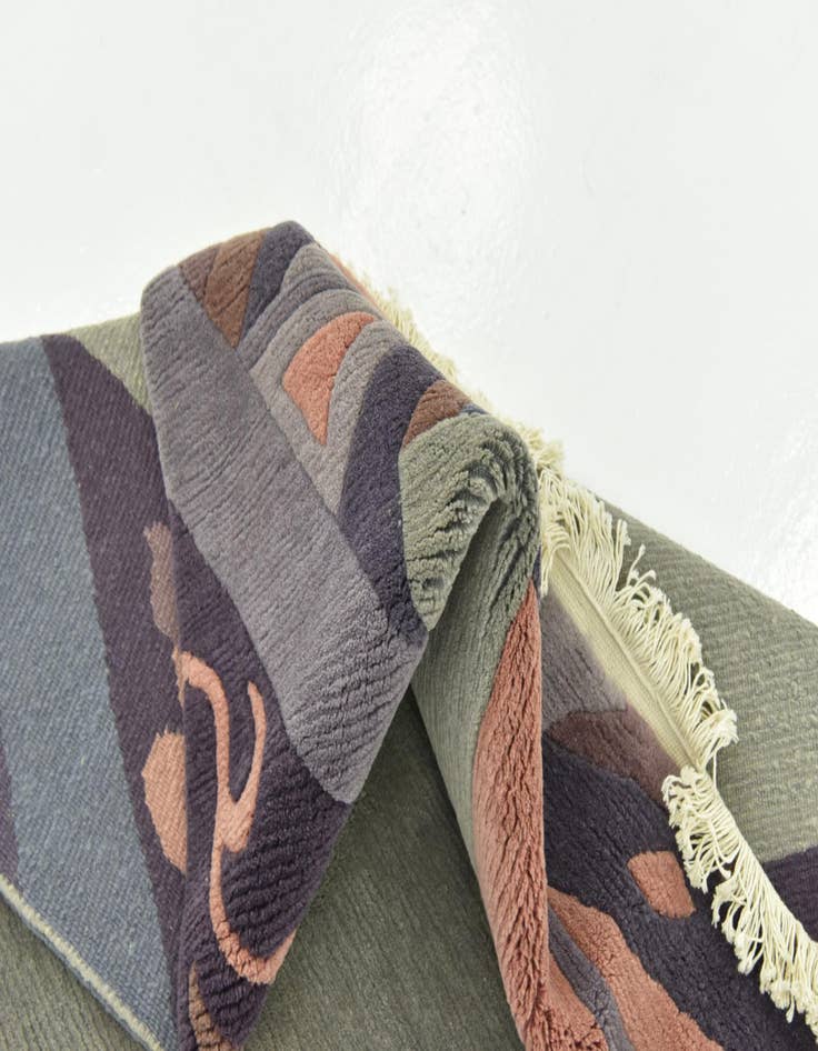 Detail image of  8' 3 x 11' 6  Hand Knotted Nepal Wool Rug