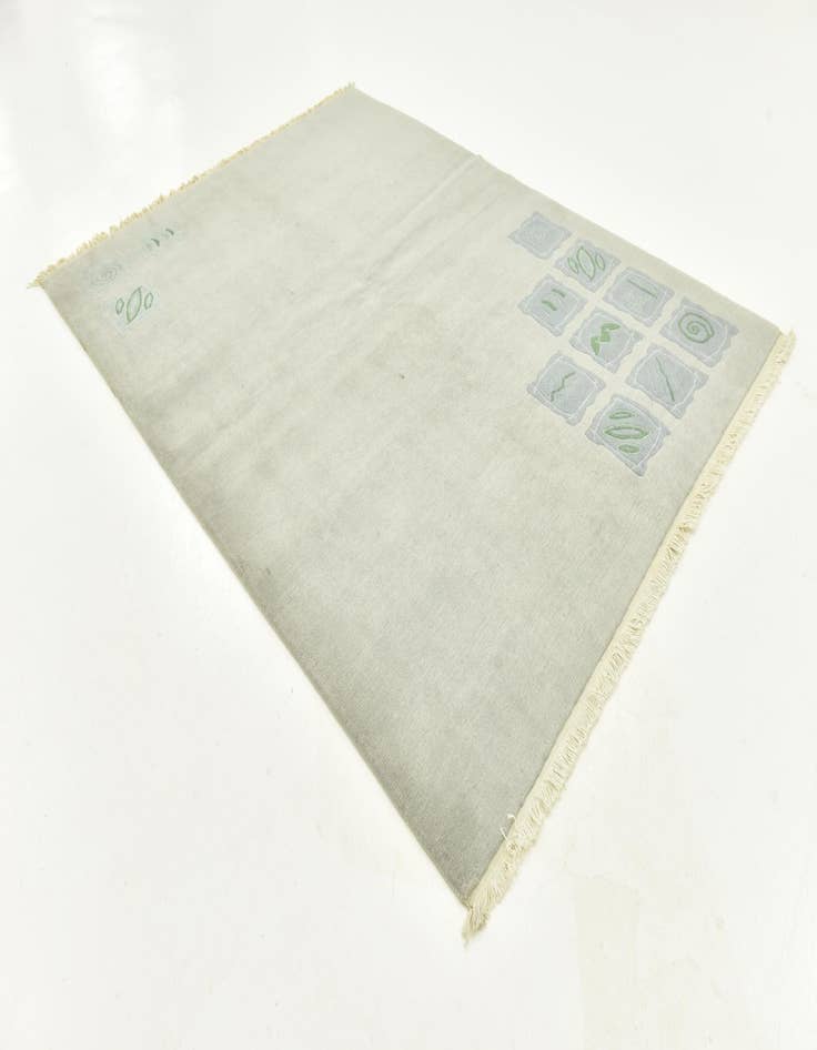 Detail image of  5' 8 x 7' 7  Hand Knotted Nepal Wool Rug