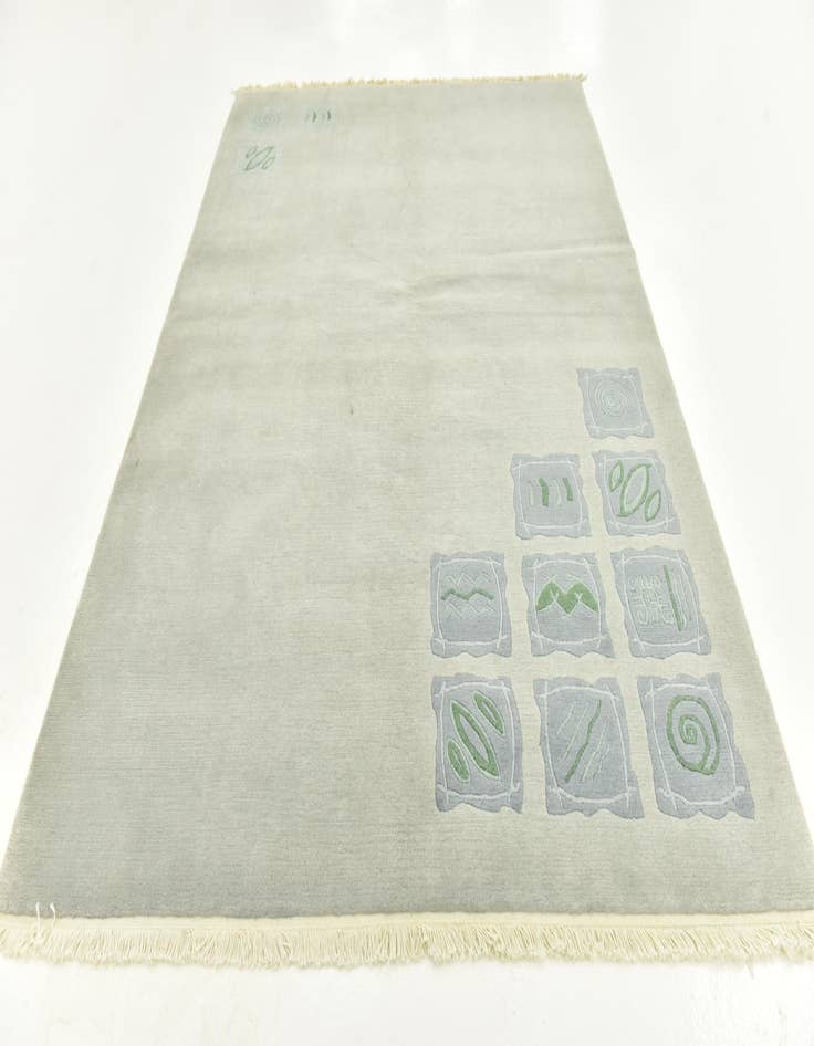 Detail image of  5' 8 x 7' 7  Hand Knotted Nepal Wool Rug