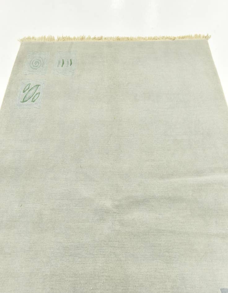 Detail image of  5' 8 x 7' 7  Hand Knotted Nepal Wool Rug