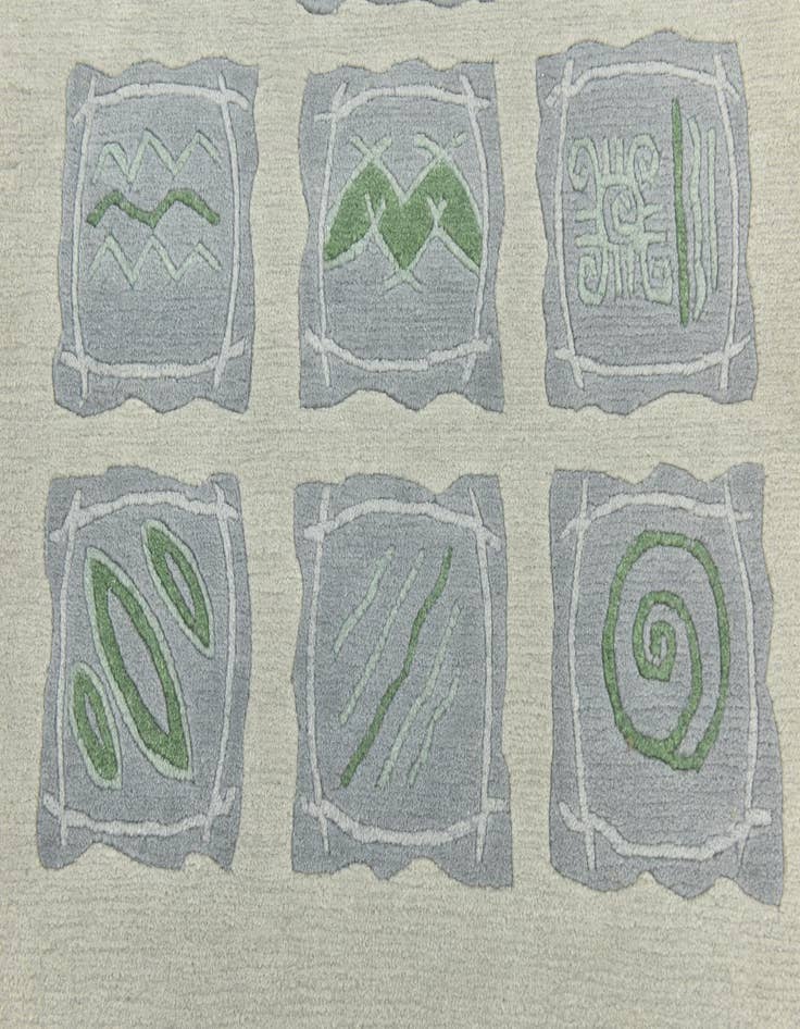 Detail image of  5' 8 x 7' 7  Hand Knotted Nepal Wool Rug