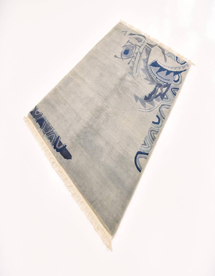 Detail image of  4' 8 x 6' 7  Hand Knotted Nepal Wool Rug