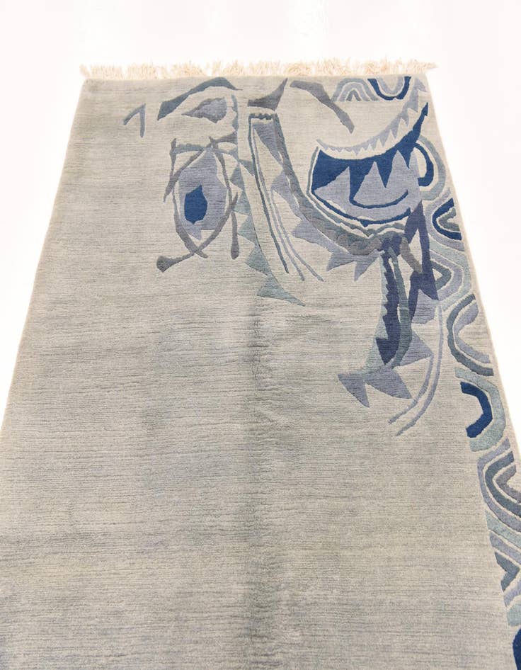 Detail image of  4' 8 x 6' 7  Hand Knotted Nepal Wool Rug