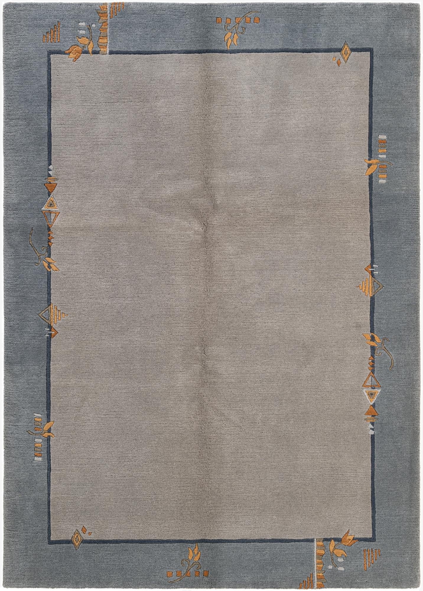  4' 9 x 6' 7  Hand Knotted Nepal Wool Rug