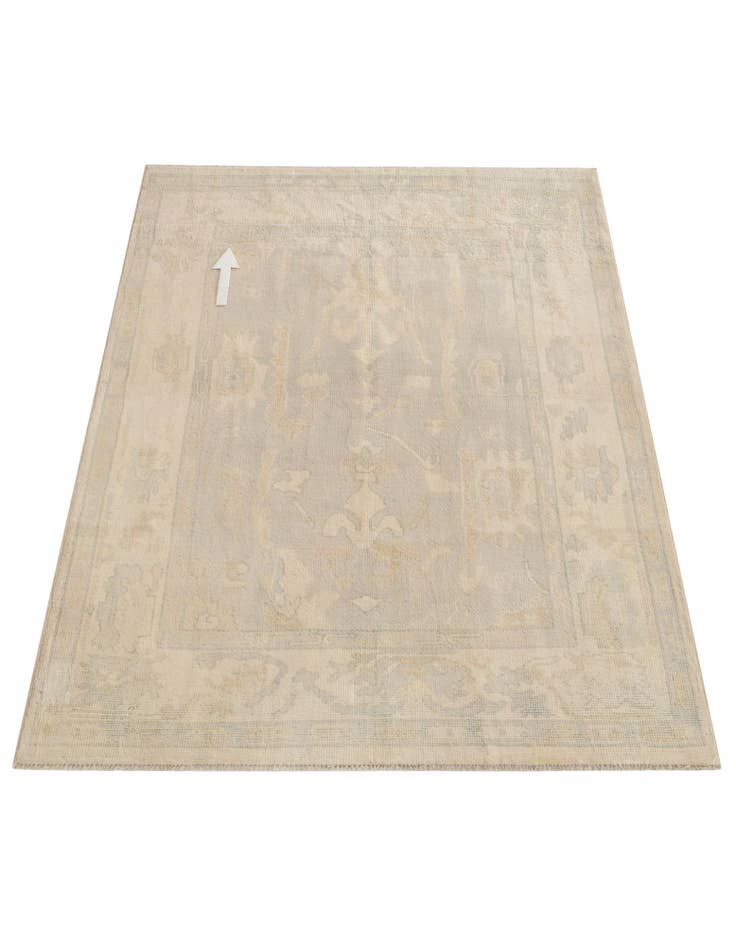 Detail image of  5' 3 x 6' 8  Hand Knotted Oushak Wool Rug