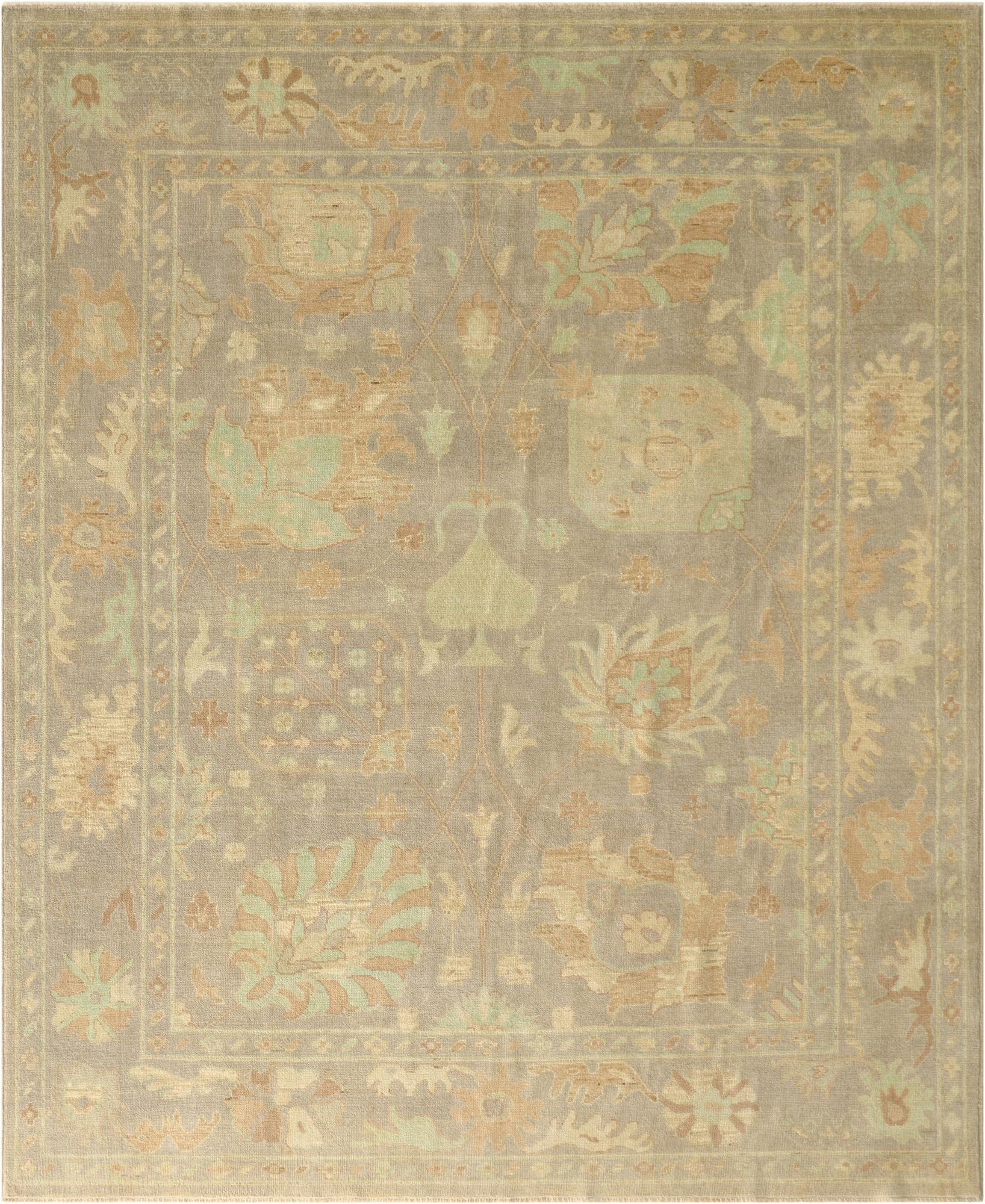 8' x 9' 11 Hand Knotted Oushak Wool Rug