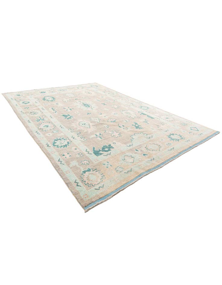 Detail image of  8' 6 x 12' 4  Hand Knotted Oushak Wool Rug