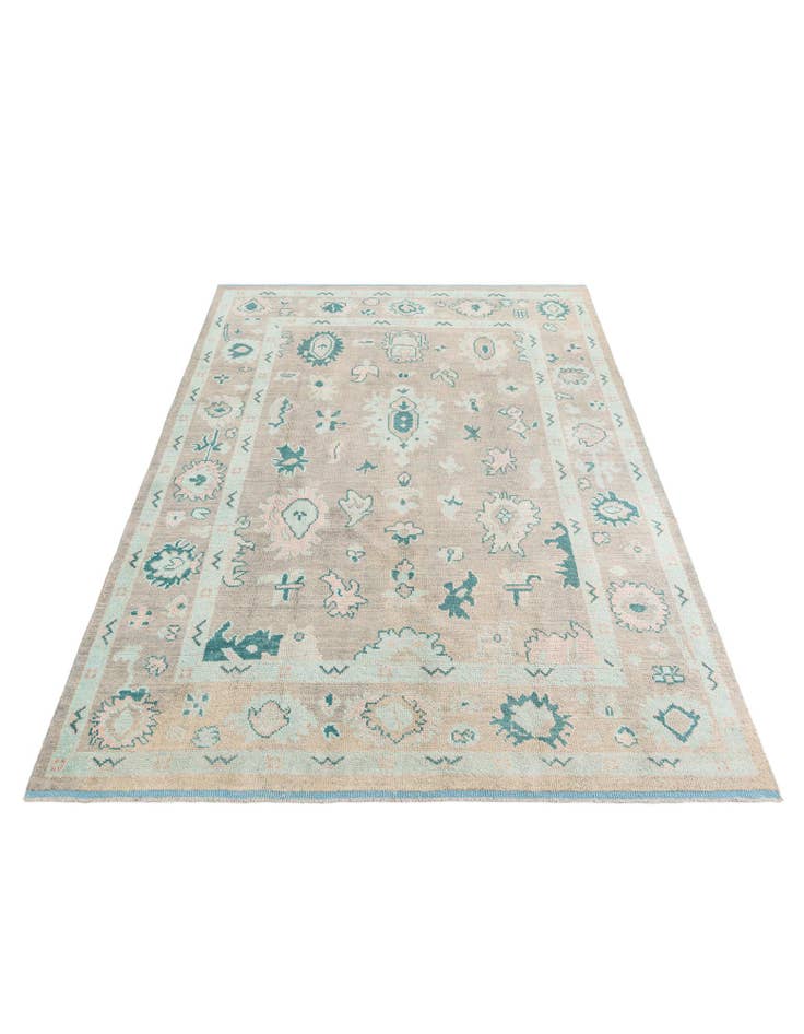 Detail image of  8' 6 x 12' 4  Hand Knotted Oushak Wool Rug