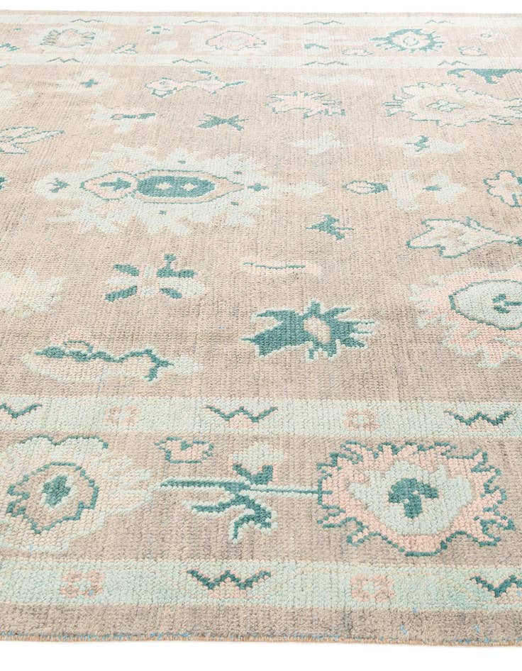 Detail image of  8' 6 x 12' 4  Hand Knotted Oushak Wool Rug