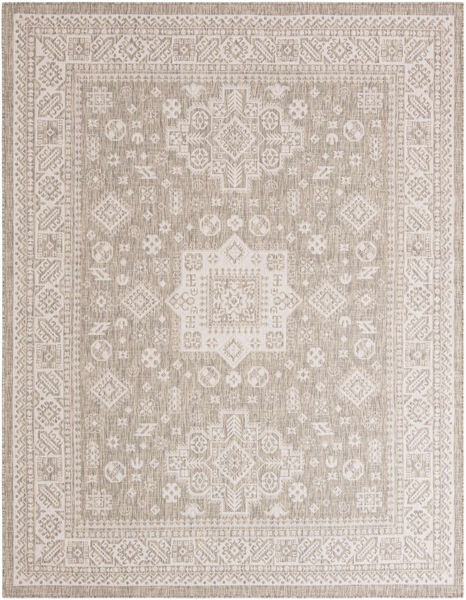 Primary image  7' 10 x 10' 3  Washable Aztec Indoor / Outdoor Rug