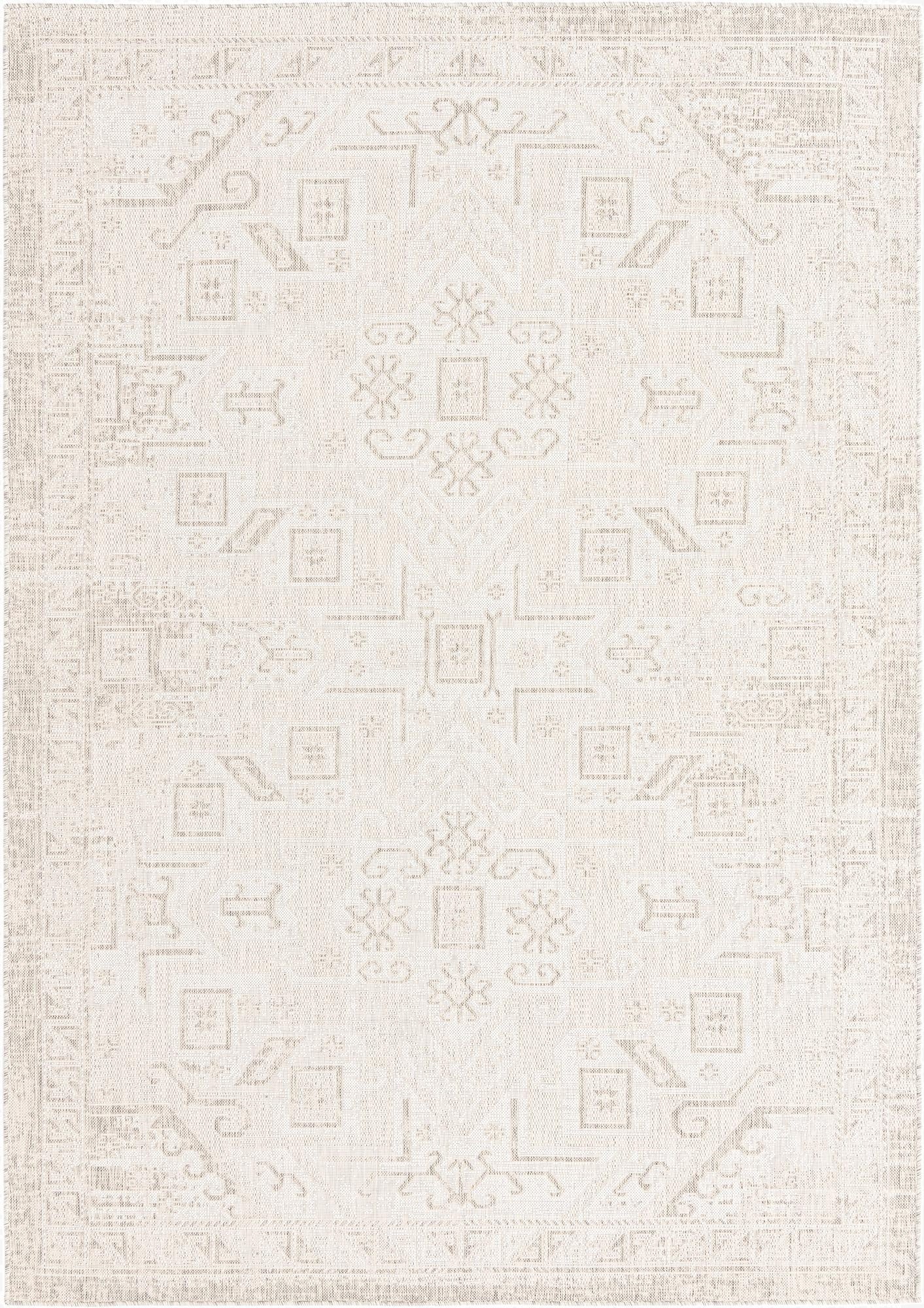  7' x 10'  Washable Aztec Indoor / Outdoor Rug