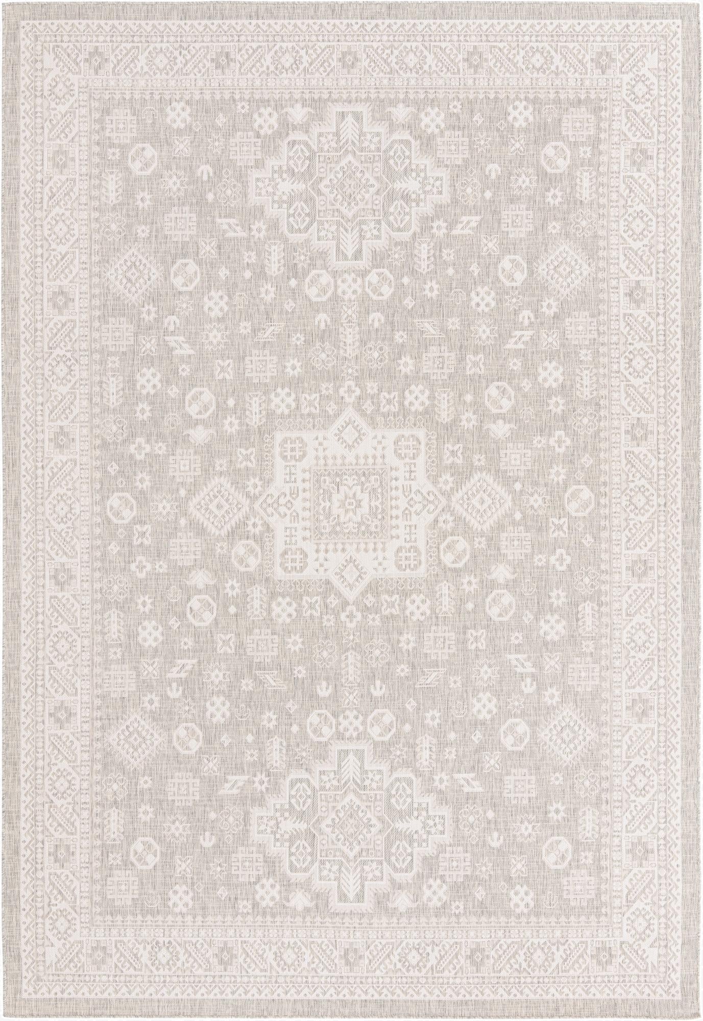  10' x 14'  Washable Aztec Indoor / Outdoor Rug