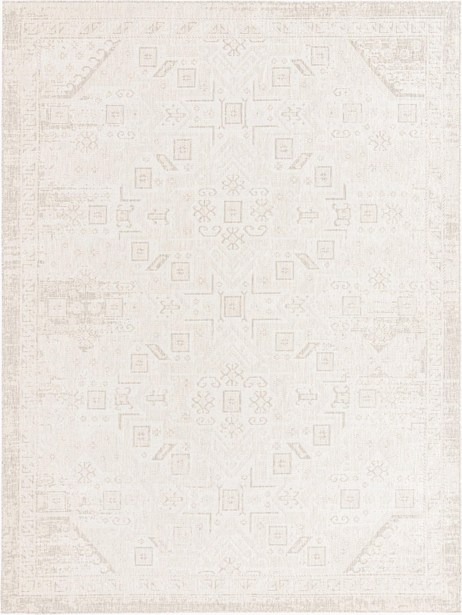  10' x 13'  Washable Aztec Indoor / Outdoor Rug