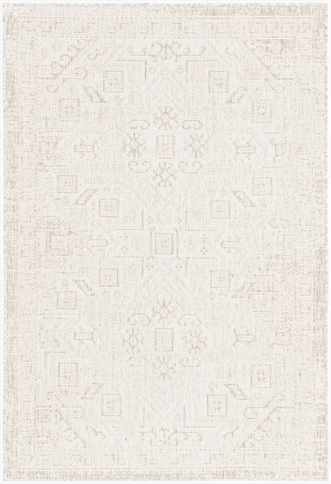  4' x 6'  Washable Aztec Indoor / Outdoor Rug
