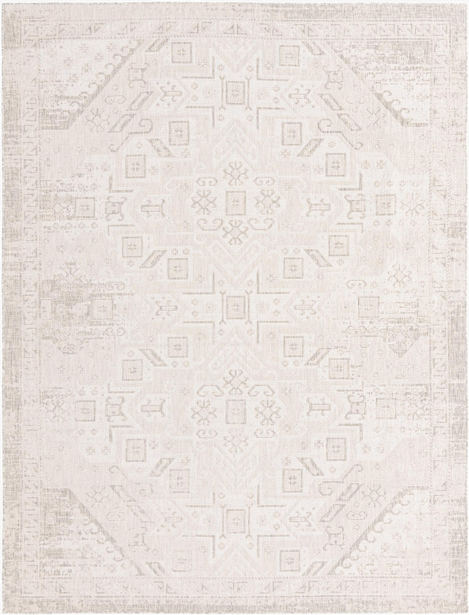  9' x 12'  Washable Aztec Indoor / Outdoor Rug