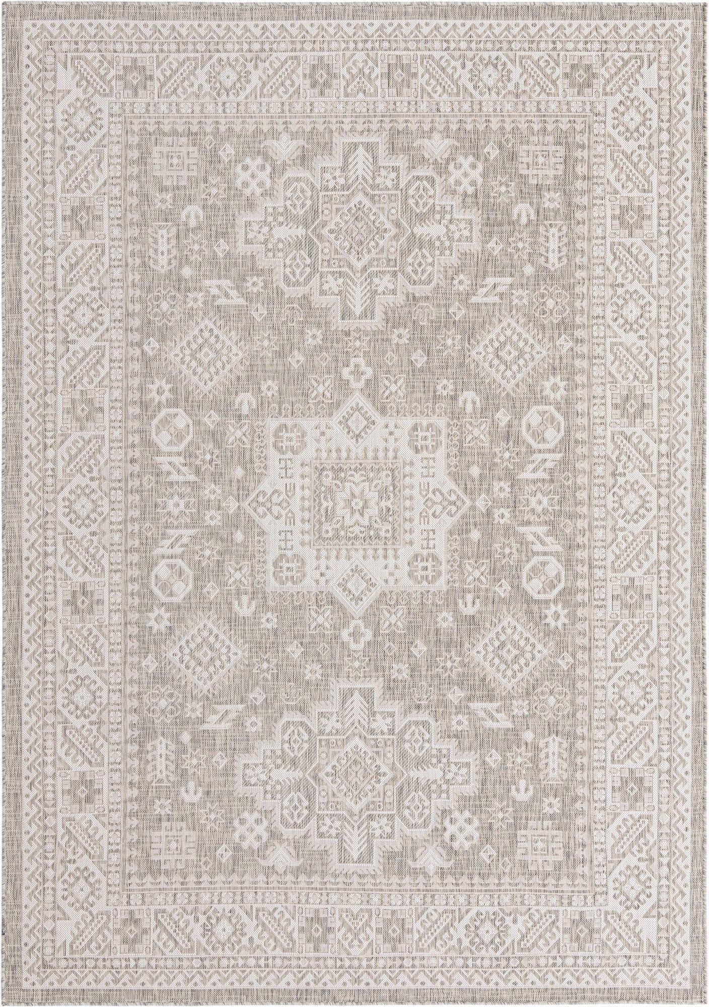  7' x 10'  Washable Aztec Indoor / Outdoor Rug