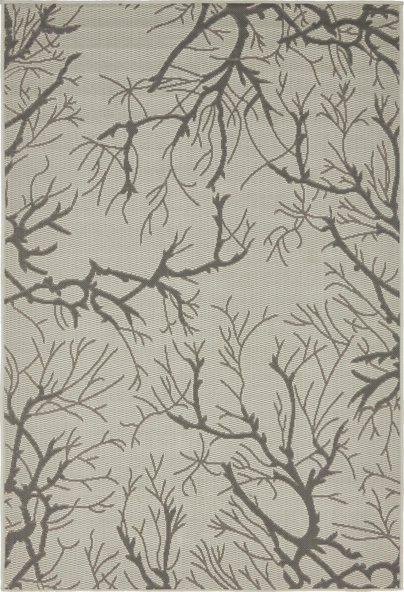  4' x 6'  Washable Botanical Indoor / Outdoor Rug