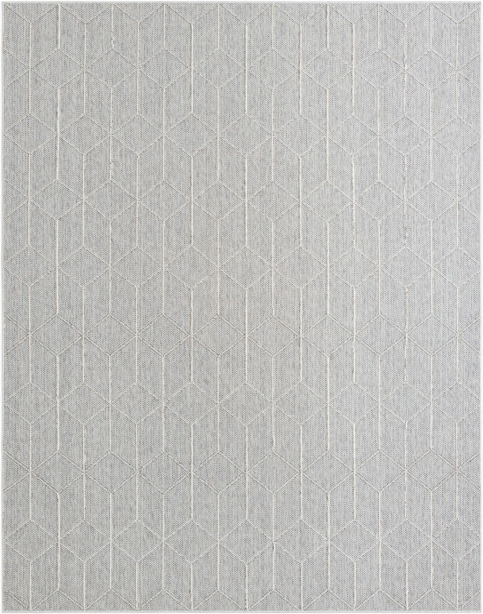  7' 10 x 10'  Washable Lattice Indoor / Outdoor Rug