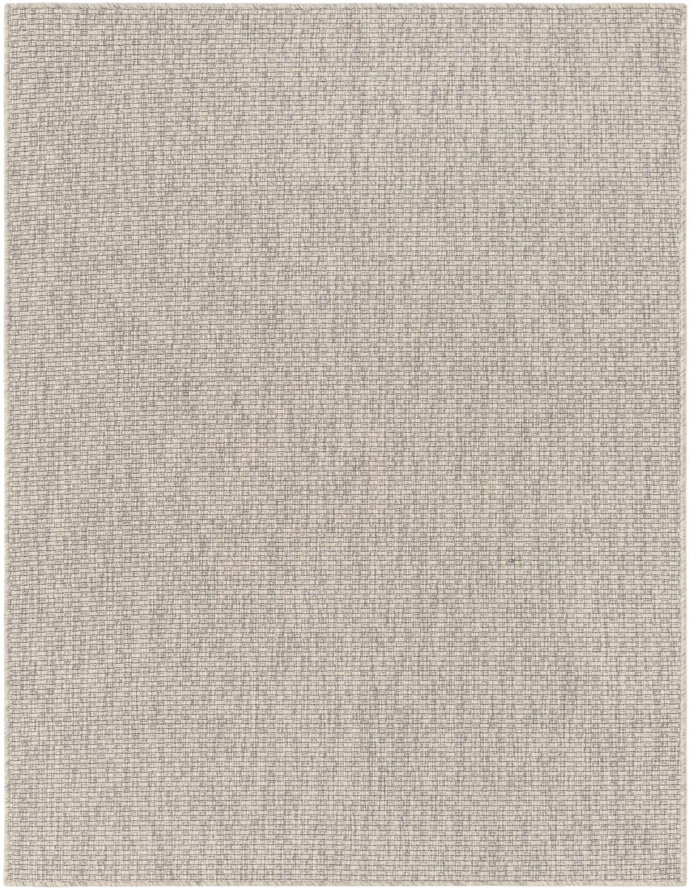A 4x6 rectangular gray flatweave rug with a subtle textured pattern, suitable for indoor or outdoor use.