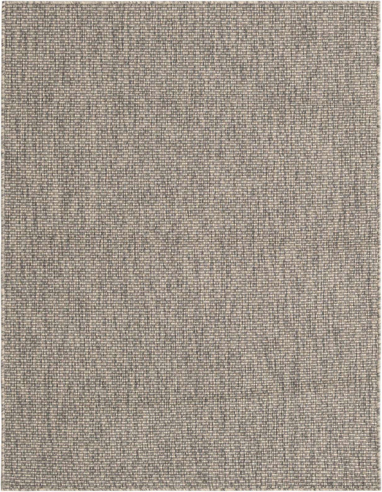 A 4x6 rectangular gray modern flatweave rug with a subtle textured pattern, suitable for indoor or outdoor use.