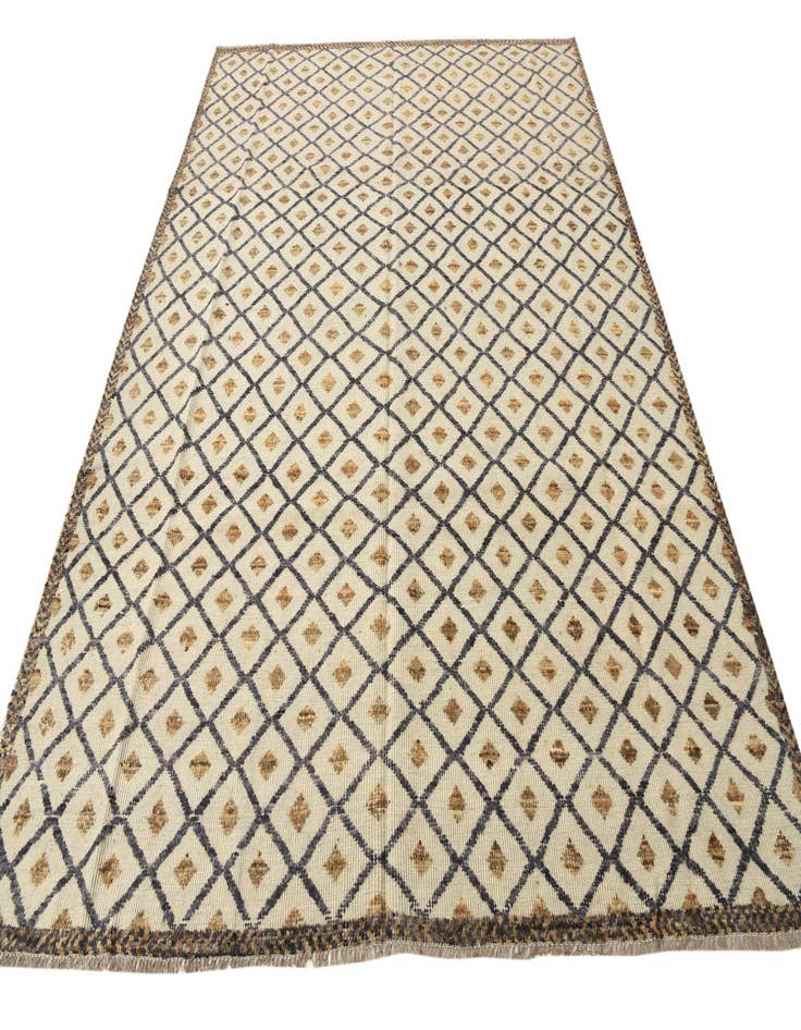 Detail image of  8' x 10' 5  Hand Knotted Peshawar Ziegler Wool Rug