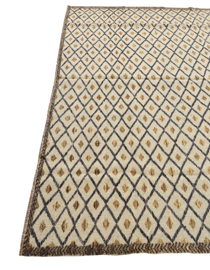 Detail image of  8' x 10' 5  Hand Knotted Peshawar Ziegler Wool Rug