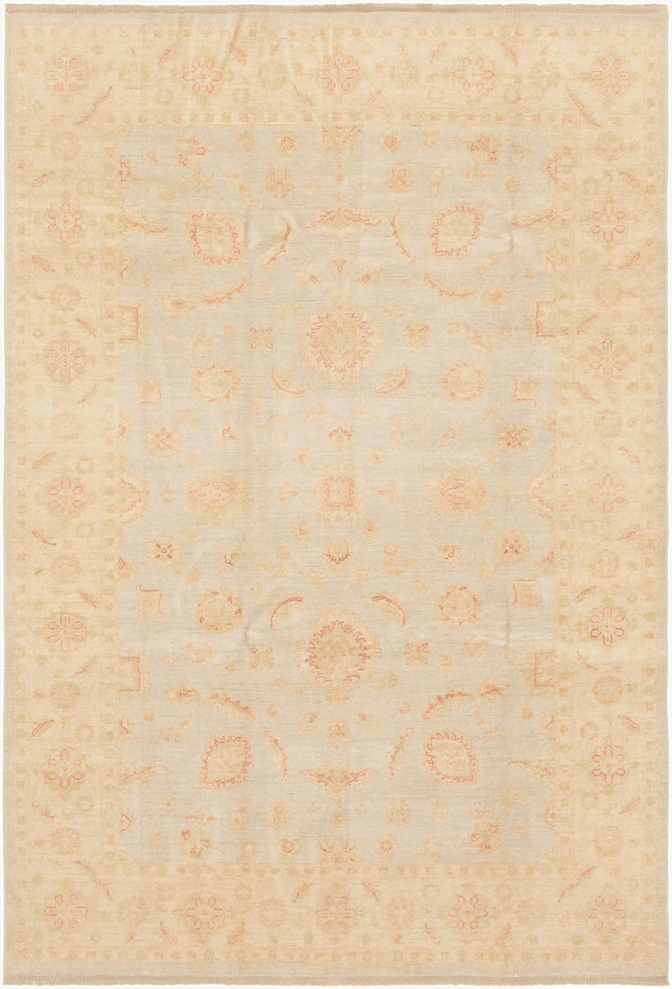  6' 7 x 9' 8  Hand Knotted Peshawar Ziegler Rug
