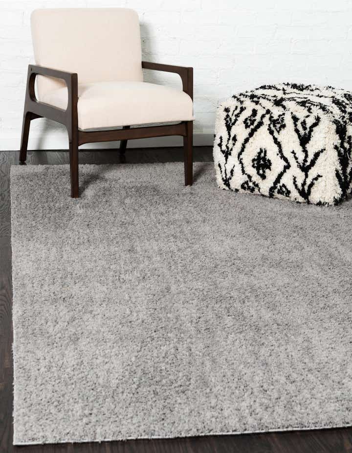 Light Gray 8' x 10' Solid Shag Rug | Rugs.com