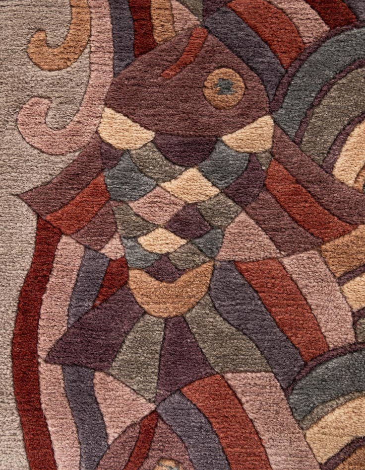 Detail image of  8' 3 x 9' 11  Hand Knotted Tibet Wool Rug